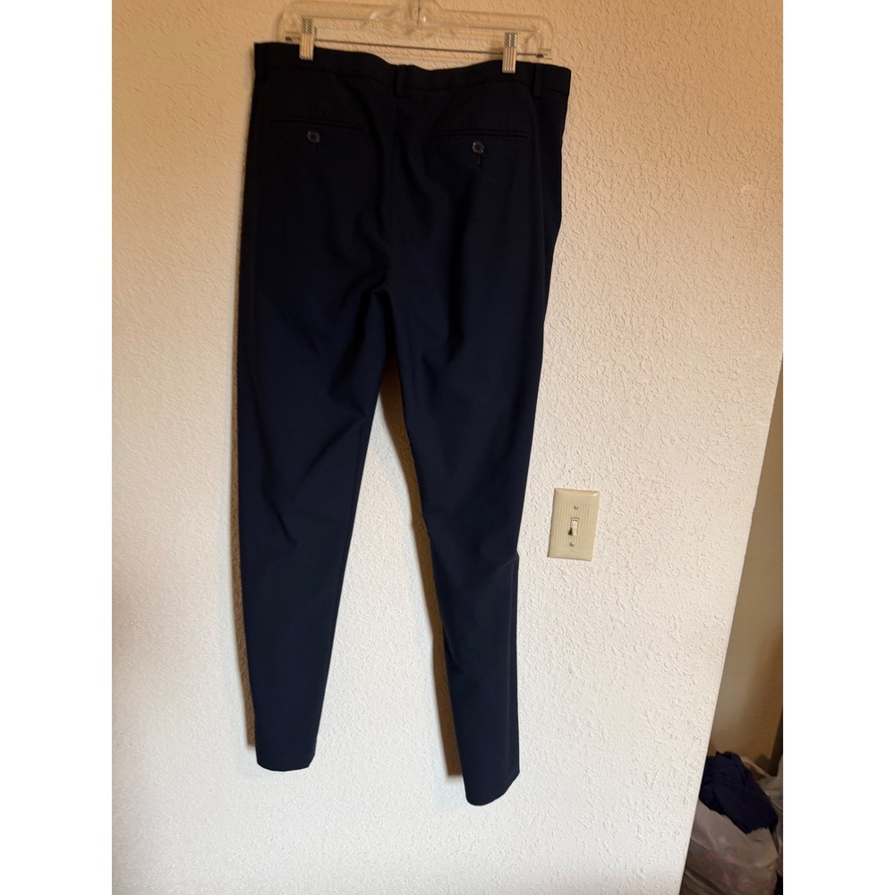 Calvin Klein Mens Navy Blue Slim Fit Stretch Dress Pants Trousers 34x32 RN36543‎